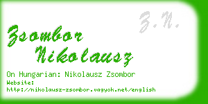 zsombor nikolausz business card